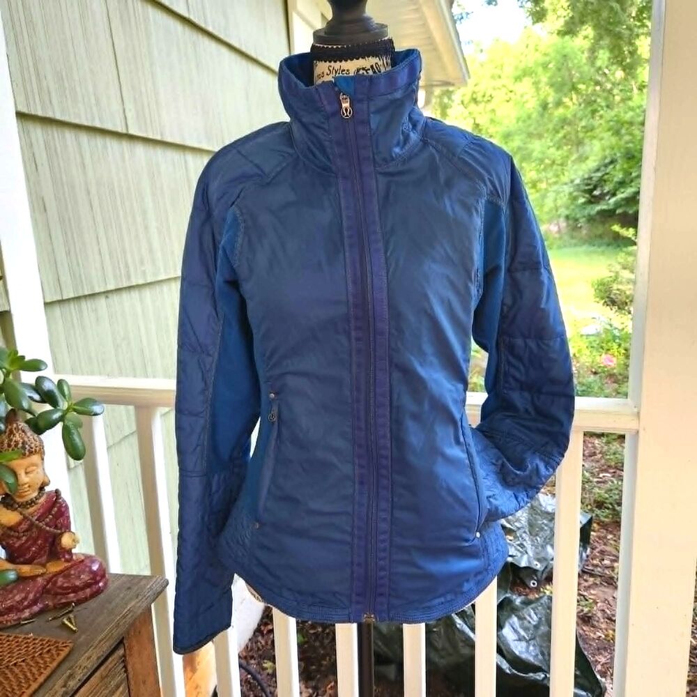 Lululemon JacketBlue High Neck Lightweight Sm-6 Lined Windbreaker Yoga Running